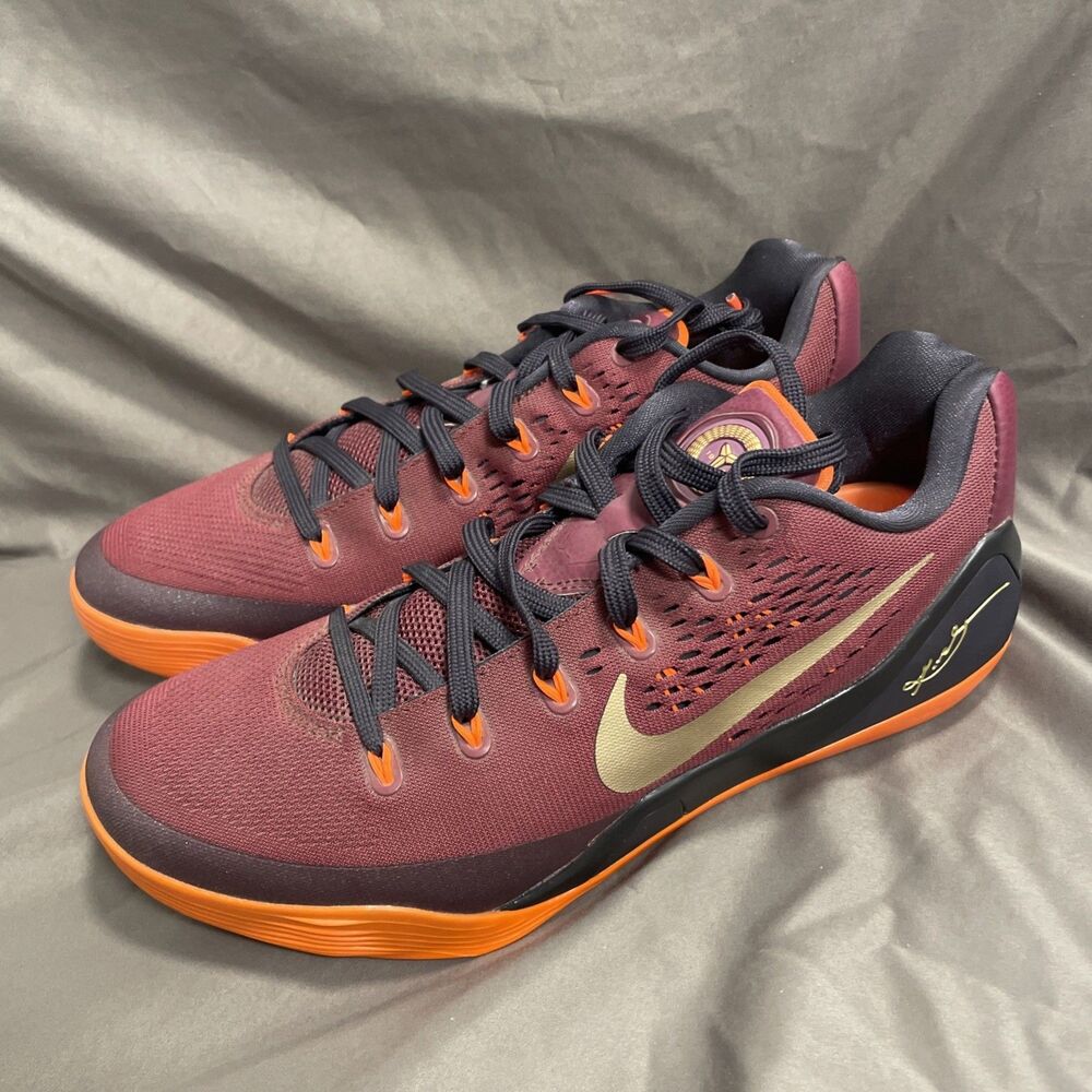 Nike Kobe 9 EM Deep Garnet Men's 10 Basketball Athletic Sneakers 646701-678
